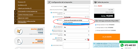 corte de vinilo con formas area grafica digital