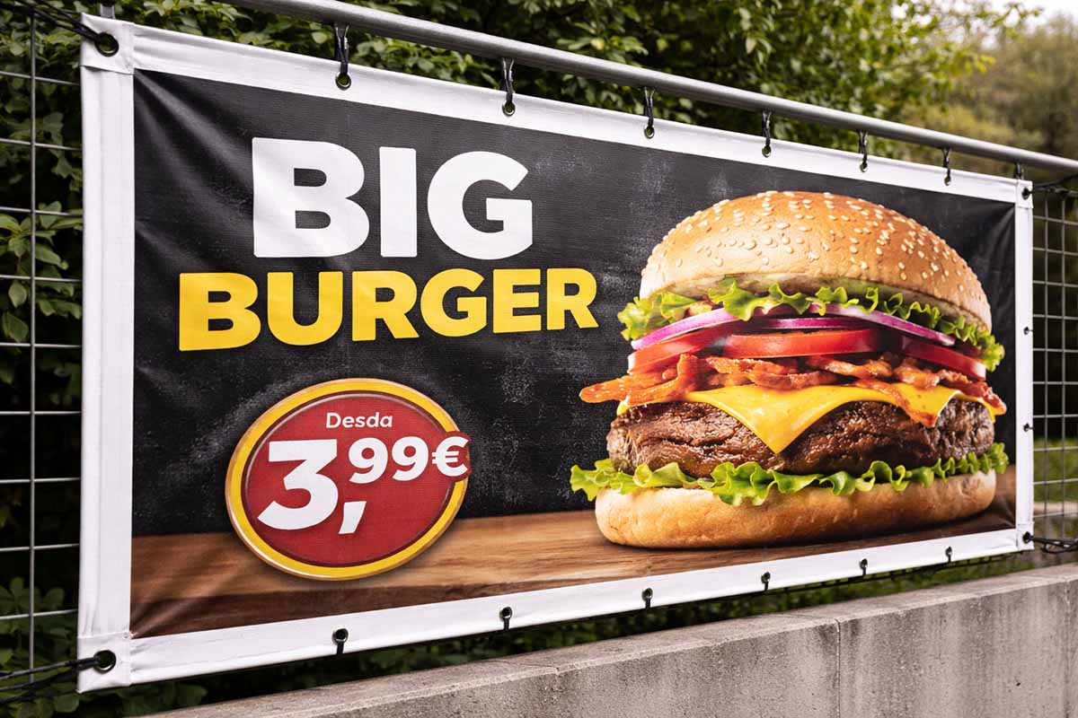 lona impresa tensada sin arrugas