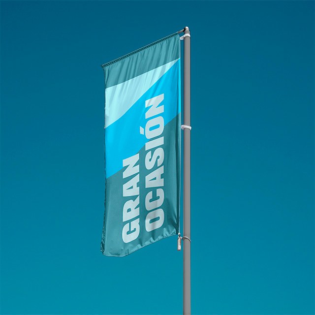 Mastil para banderas con brazo