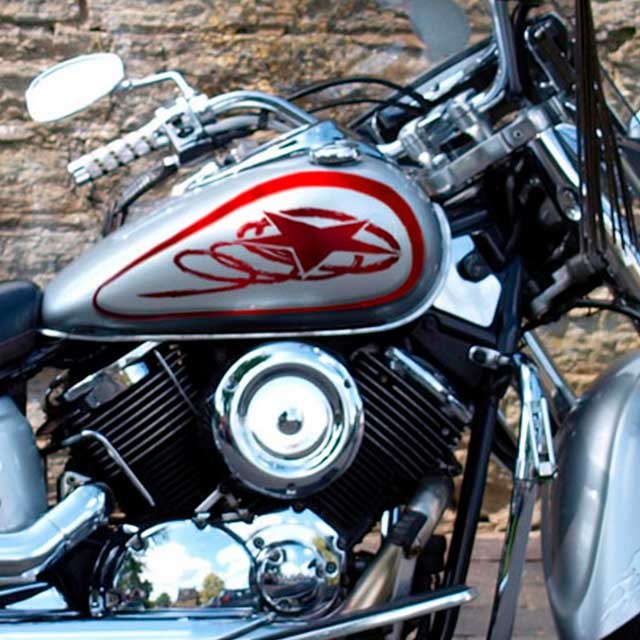 Imprimir pegatinas, adhesivos y vinilos para motos custom