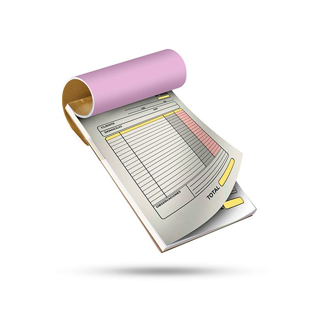 Imprimir talonarios de recibos personalizados en alta calidad