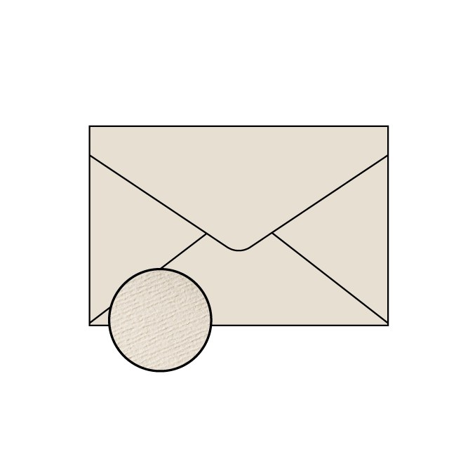 SOBRES PARA INVITACIONES - 120x180 mm verjurado crema (923112)