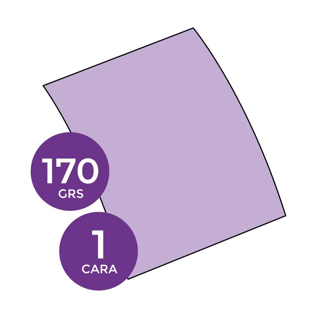 CARACTERISTICAS FOLLETO - Flyer CUAD. 148x148 de 170 grs a UNA cara