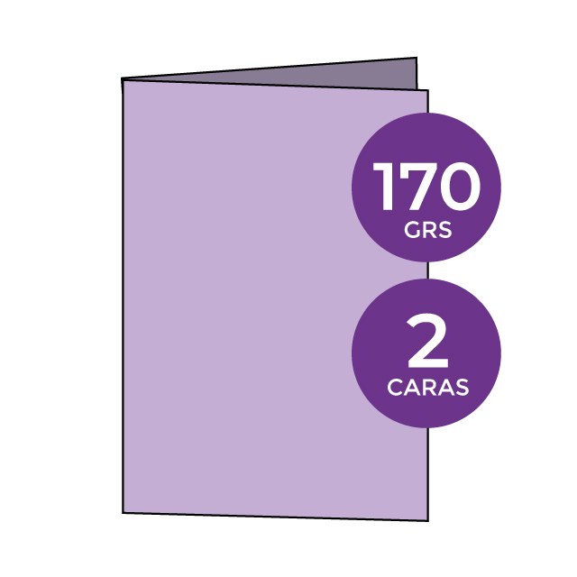 CARACTERISTICAS FOLLETO - Díptico A3 170 grs DOS caras