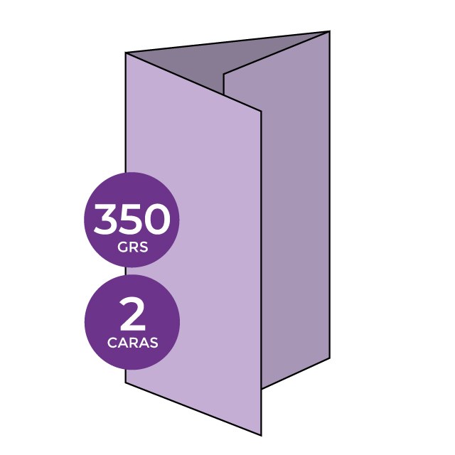 CARACTERISTICAS FOLLETO - Tríptico A3 350 grs DOS caras