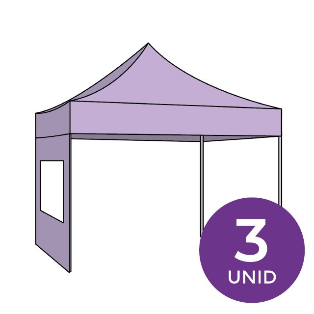 PARED CARPA TELA IMPERMEABLE CON VENTANA 3 X 1.9 M - 3