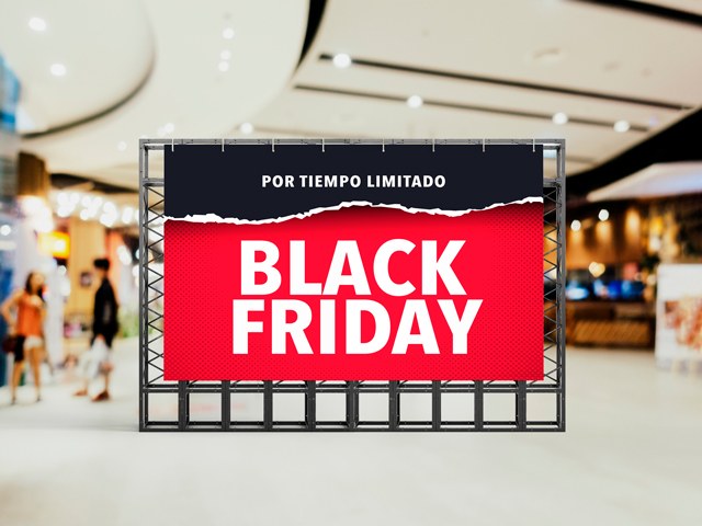 Lona Black Friday diseño rasgado horizontal