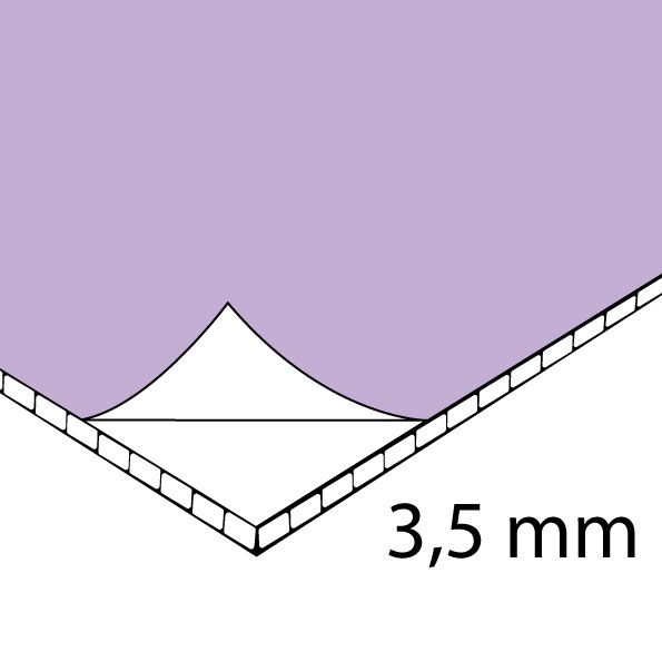 Adhesivado a soporte rígido - Polipropileno celular 3,5mm