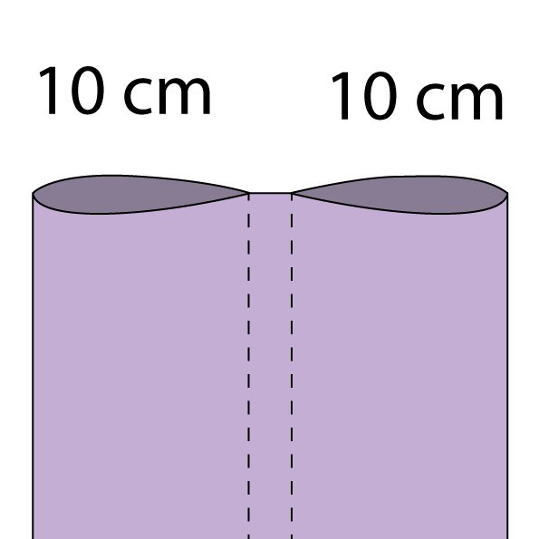 Bolsillo o vaina cosida -  10 cm izquierda y derecha