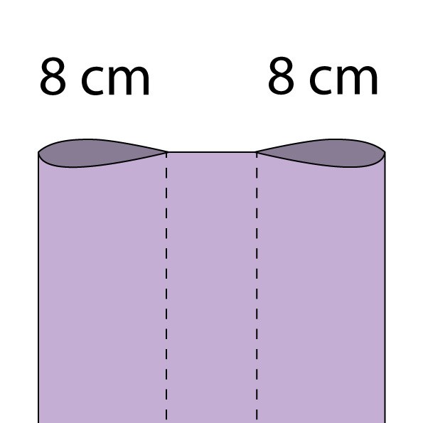 Bolsillo o vaina cosida - 8 cm izquierda y derecha