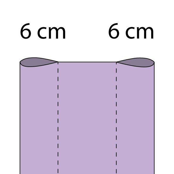 Bolsillo o vaina cosida - 6 cm izquierda y derecha