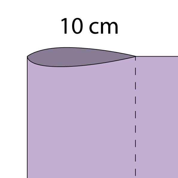 Bolsillo o vaina cosida -  10 cm izquierda