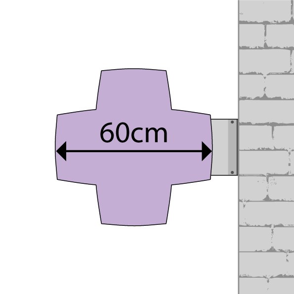 ROTULO - Banderola luminosa cruz veterinaria 60x60cm