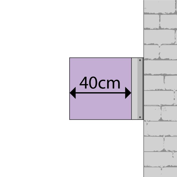 ROTULO - Banderola cuadrada 40x40cm
