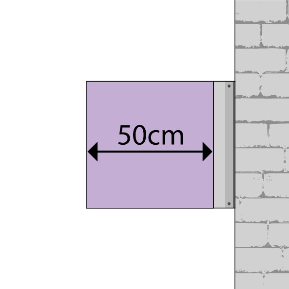 ROTULO - Banderola cuadrada 50x50cm