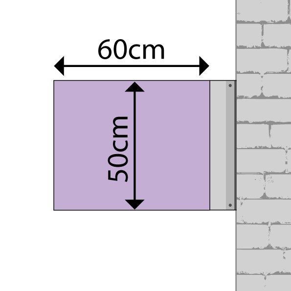 ROTULO - Banderola cuadrada 60x50cm