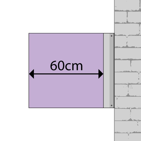 ROTULO - Banderola cuadrada 60x60cm