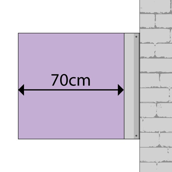 ROTULO - Banderola cuadrada 70x70cm