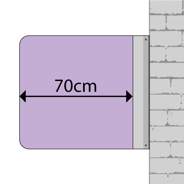ROTULO - Banderola luminosa cantos redondos 70x70cm