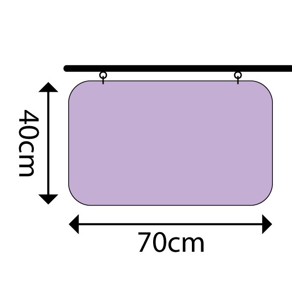 ROTULO - Banderola colgante cantos redondos