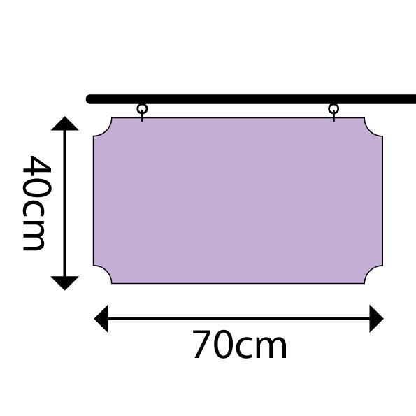 ROTULO - Banderola colgante cantos convexos