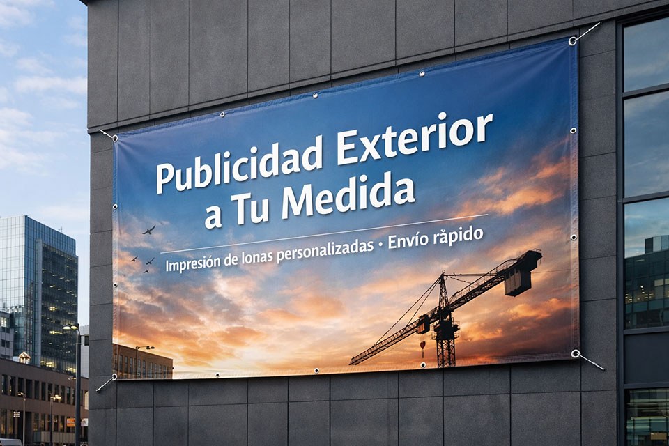 Lona publicitaria personalizada de gran formato para exterior