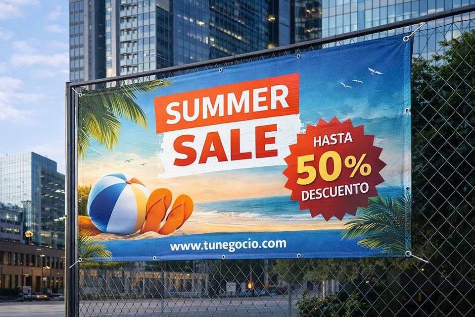 lona pvc personalizada para publicidad exterior