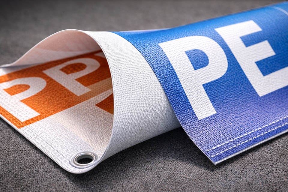 detalle de lona a doble cara con capa opaca interior