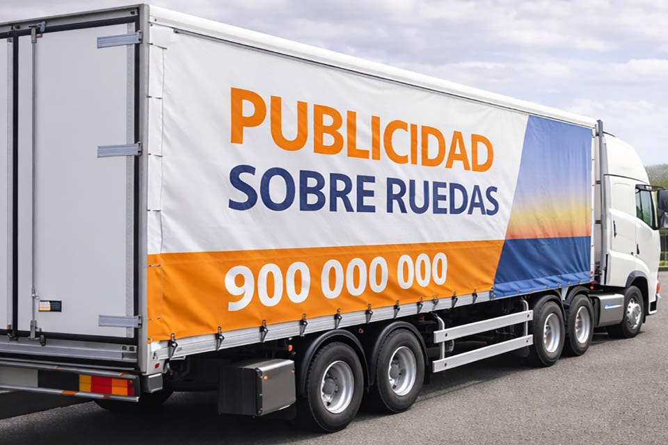 lona para camión personalizada en PVC de 900g