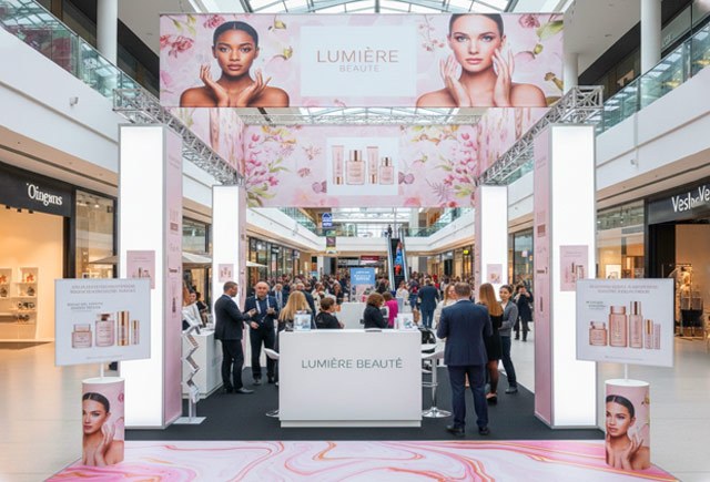 gráficos impresos en gran formato para stand de feria