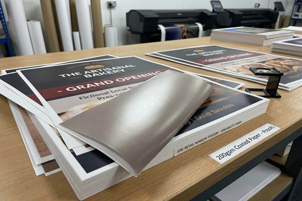 impresión de carteles en papel estucado 200 gramos