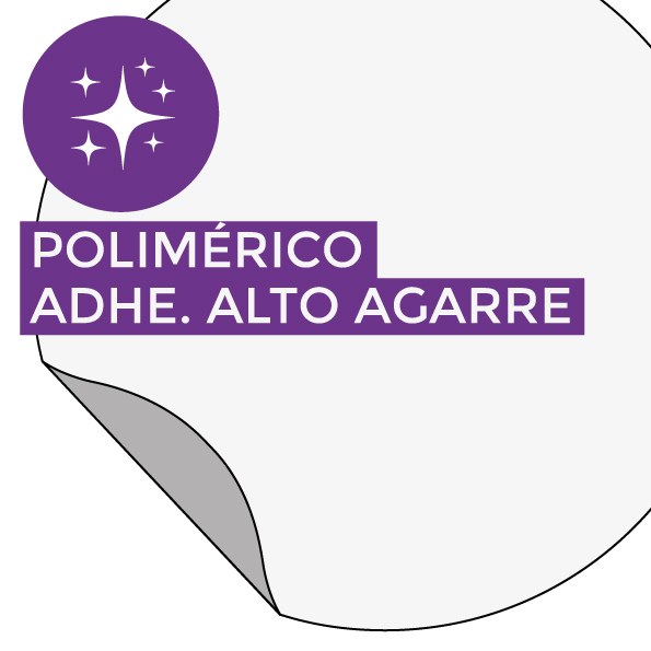 Material - Vinilo polimérico blanco con ADH. ALTO AGARRE