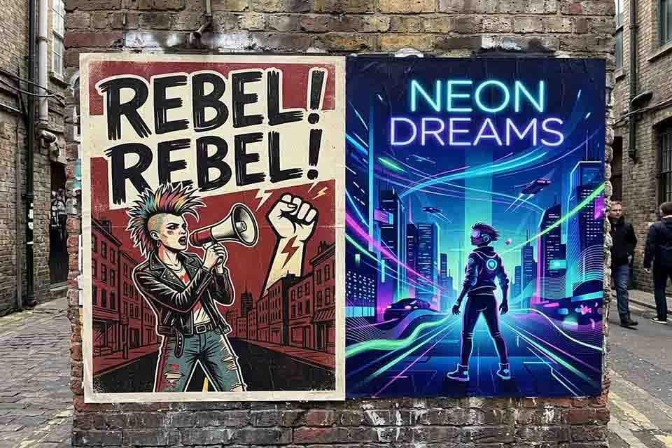 carteles promocionales pequeños