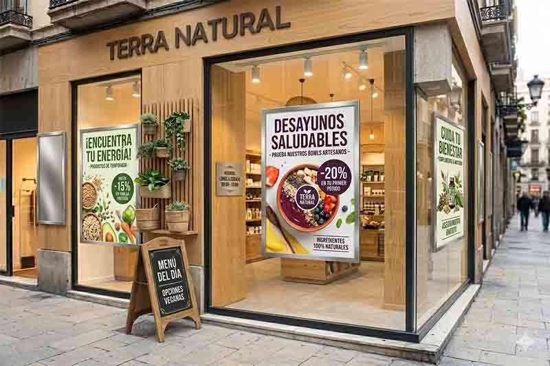 carteles promocionales para tiendas