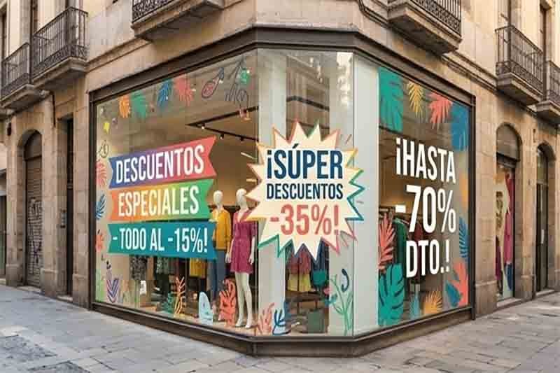 carteles descuentos escaparate