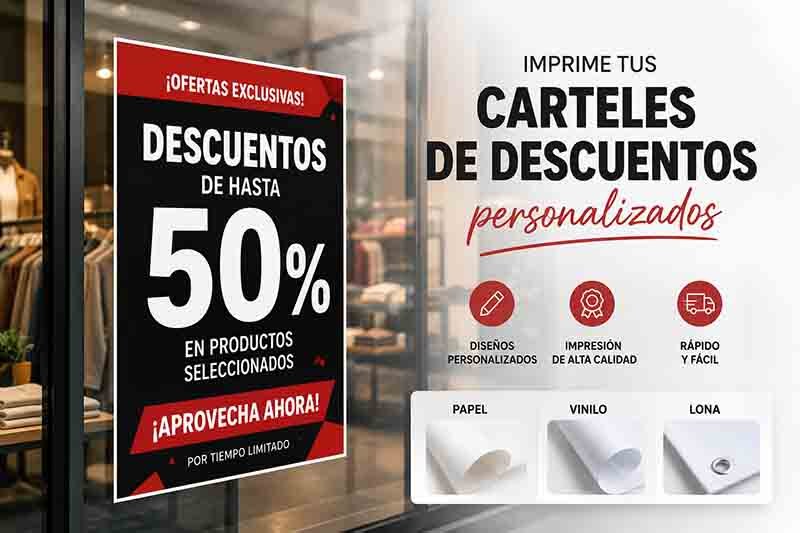 imprimir carteles de descuentos personalizados