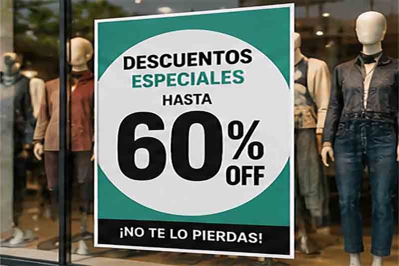 carteles descuentos escaparates