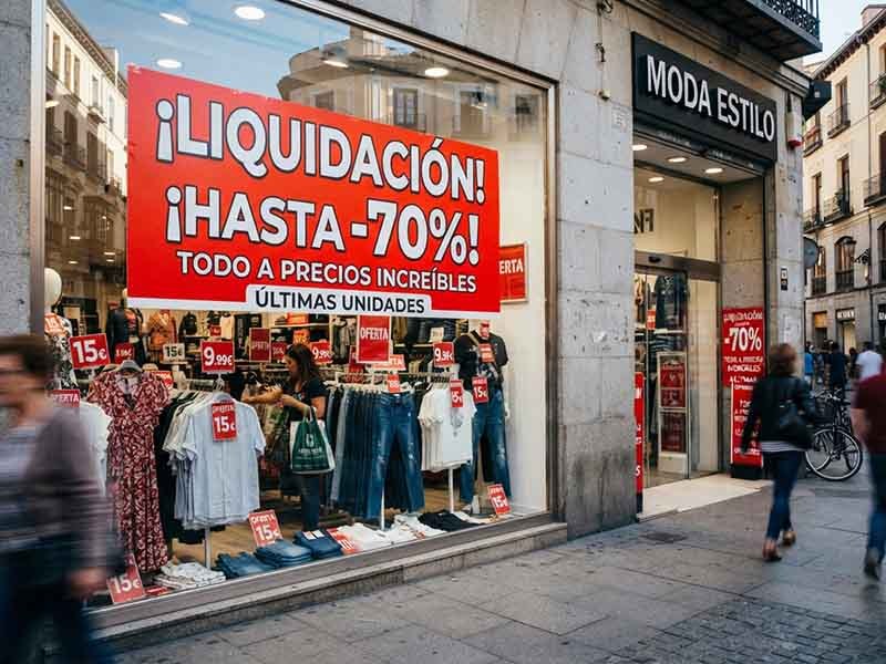 carteles liquidación escaparates