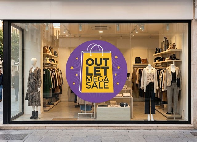 Carteles de outlet circulares