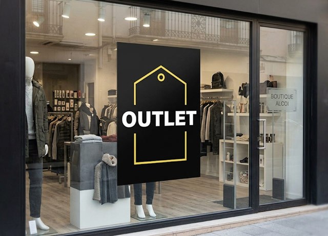 Carteles de outlet verticales