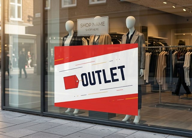 Carteles de outlet horizontales