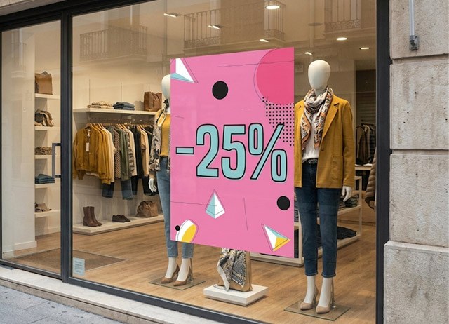 Carteles de rebajas verticales