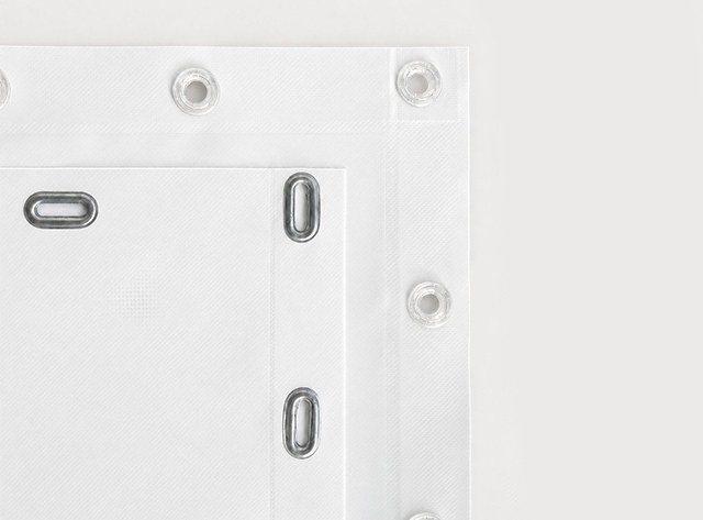 detalle de lona para camión con ollados y refuerzo perimetral