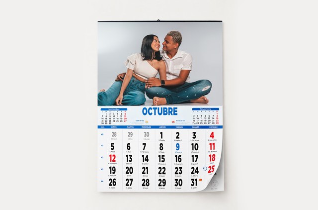 calendario faldilla con foto