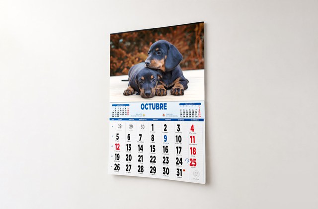 Calendarios con faldilla personalizados