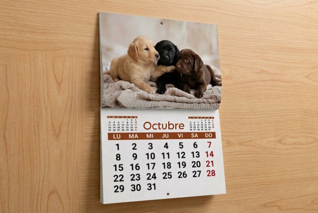 Calendario grapado personalizado con tus fotos