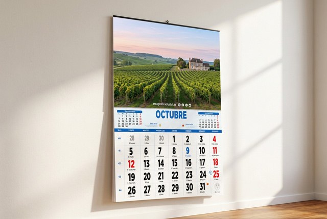 calendario faldilla personalizado